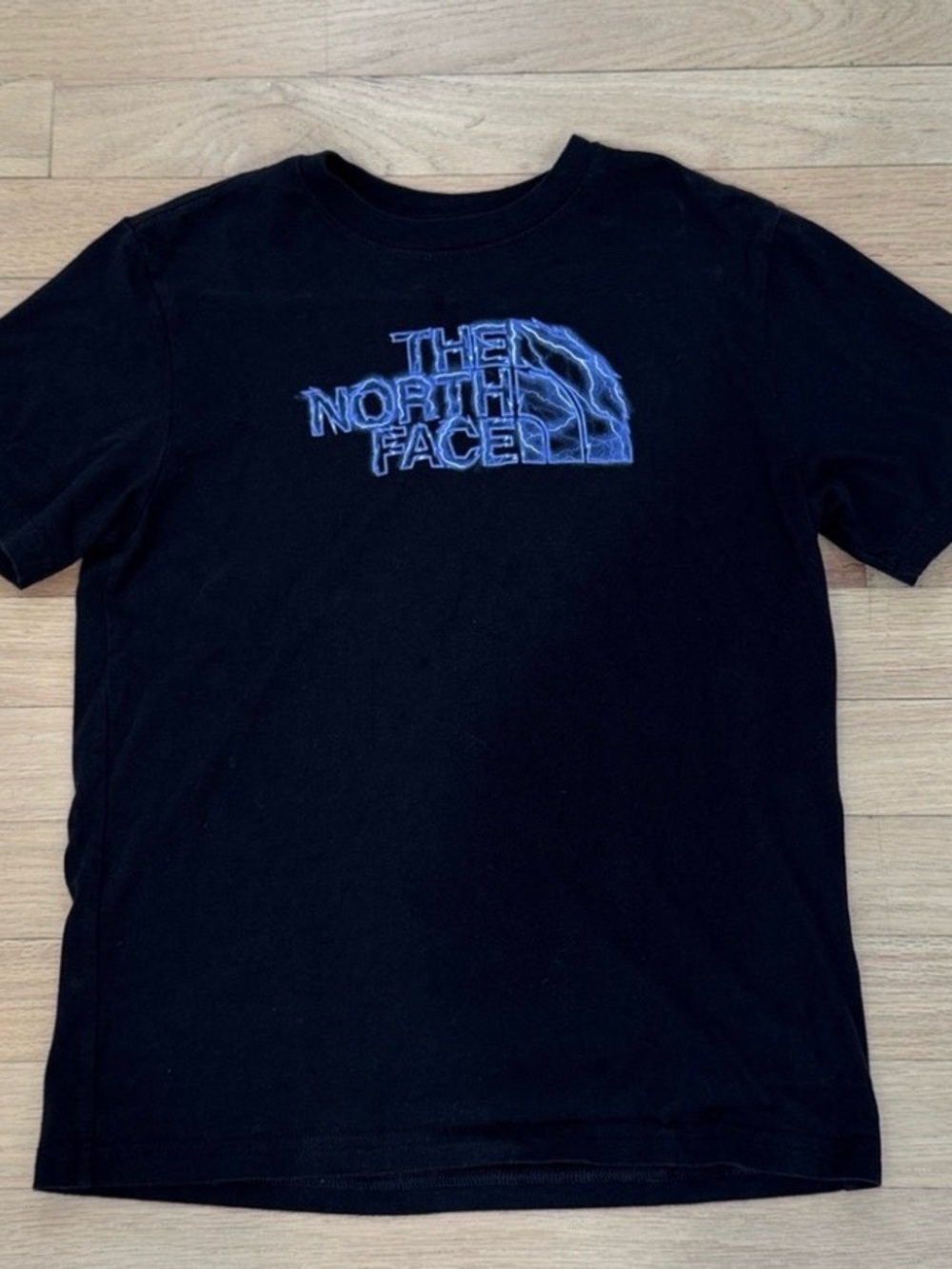 The North Face Black Short-Sleeve Tee with Blue Logo